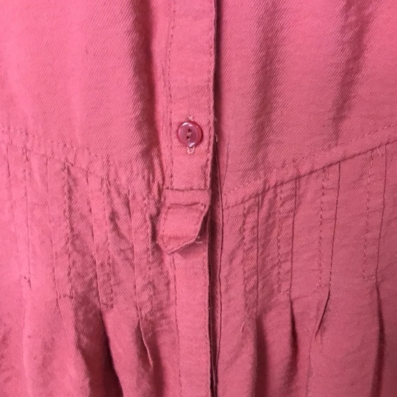 WHITE Stag Women’s Peasant Tunic Blouse Size 2X Coral Color Button Front - Picture 3 of 10